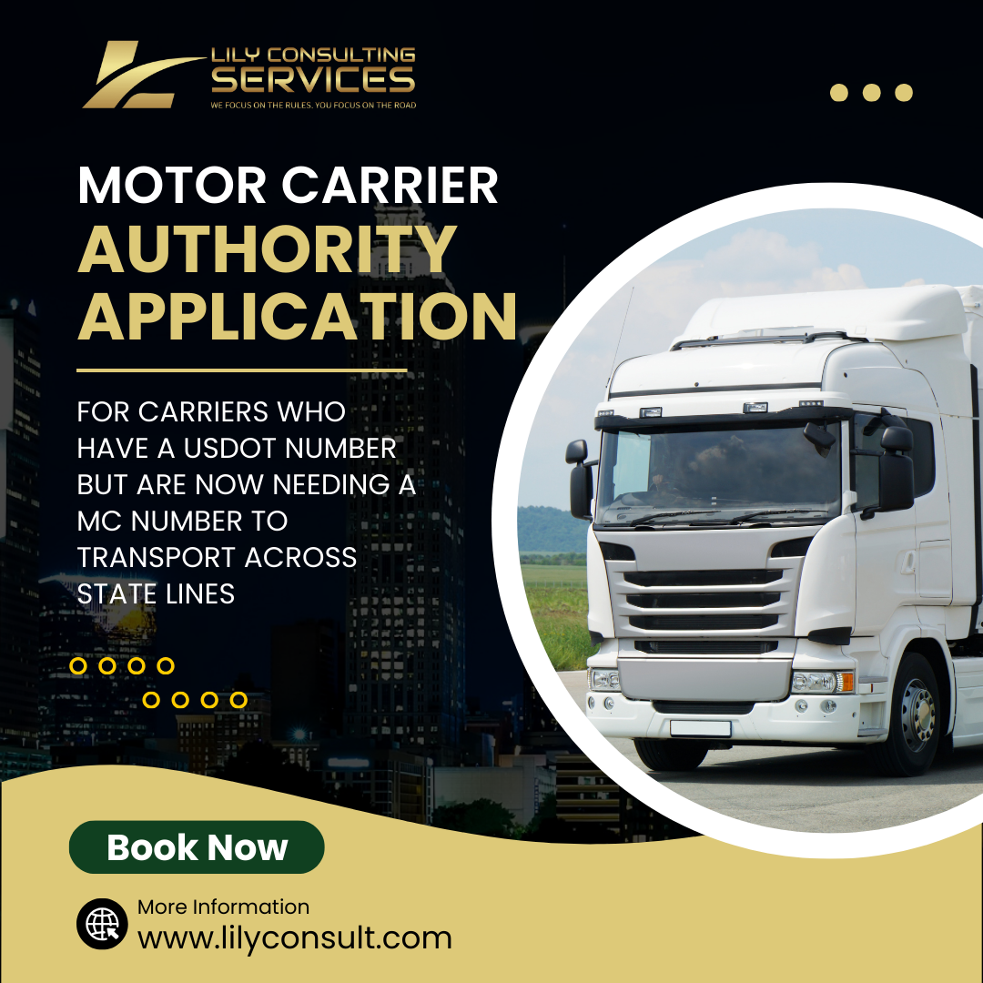 MOTOR CARRIER AUTHORITY APPLICATION