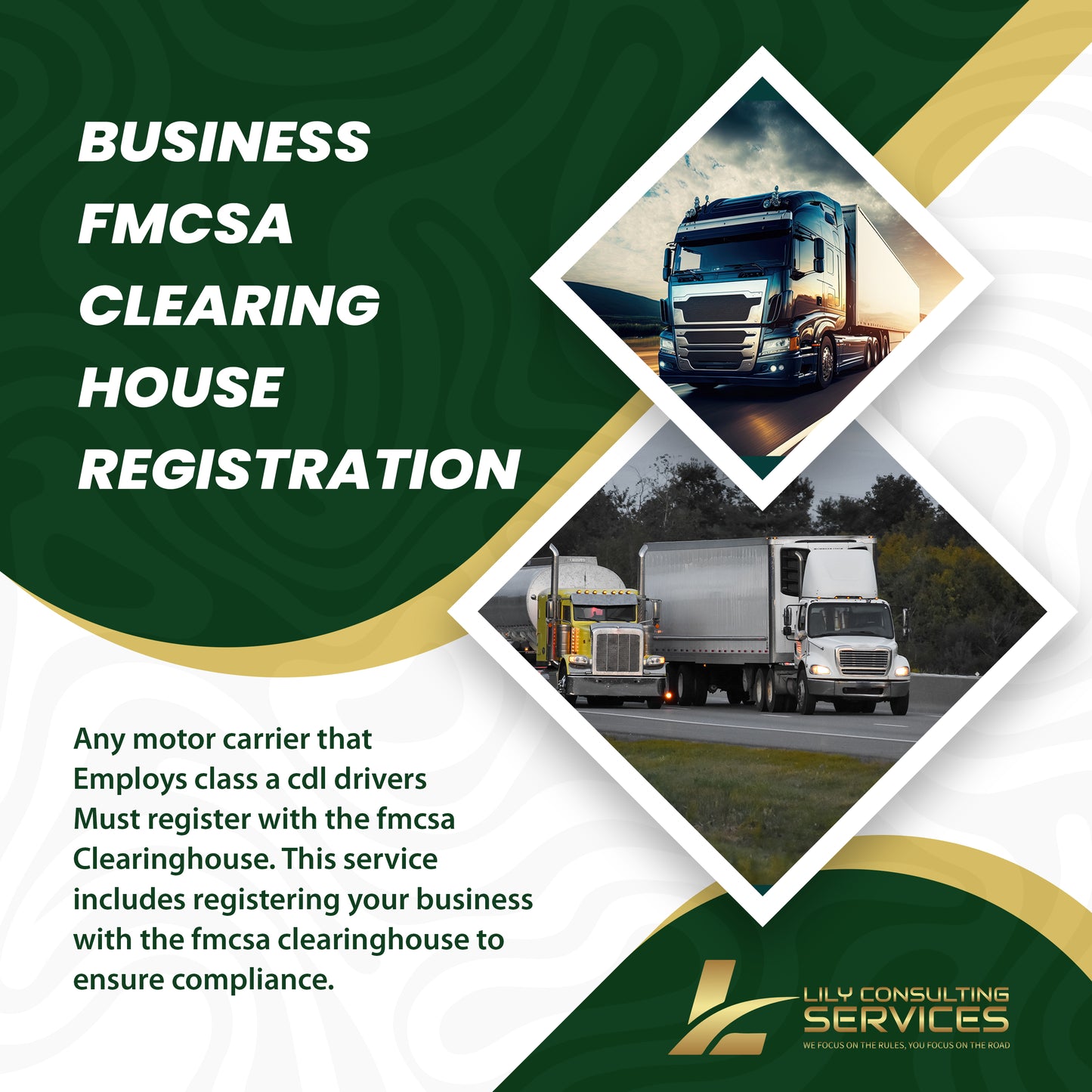 BUSINESS REGISTRATION FMCSA CLEARINGHOUSE