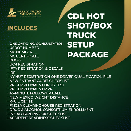 CDL HOT SHOT/BOX TRUCK SETUP PACKAGE